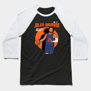 Jalen Brunson Comic Style Art Baseball T-Shirt